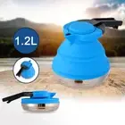 1.2L Collapsible Kettle Outdoor Hiking Camping Silicone Water Pot Gas Stove Hob