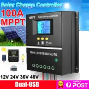 100A Powerful MPPT Solar Charge Controller DC Battery Regulator 12V 24V 36V 48V