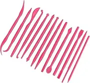Polymer Modeling Hand Tool Set for Plastic Clay Sculpting, Comfortable and Easy to Carry, Ideal for Fondant Cake Clay (Rose Red)