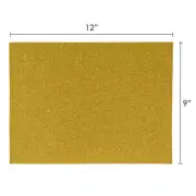 Mega Crafts - 9" x 12" Metallic Glitter EVA Foam Sheets - Gold, 6PCS