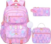 [FRMARCH] Kids Backpack for Girls - Girls Bookbag for Middle School Students