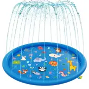 Non-Slip Splash Pad for Kids, Thickened 60-Inch Sprinkler Pool – Fun Outdoor ...
