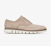 Cole Haan® Men's 10 M Zerogrand Wingtip Oxford in Dune Nubuck/Truffle/Ivory