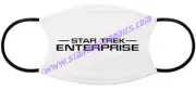 Star Trek: Enterprise FACE MASK Black TITLE on White with TWO Carbon Filters!