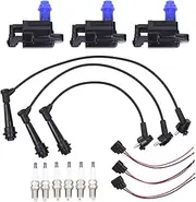 MOTOKU Ignition Coil and Spark Plug Wire Set for Lexus GS300 1998-2005, IS300 2001-2005, SC300 1998-2000, Toyota Supra 1998