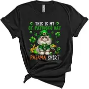 [Generic] This is My St. Patrick's Day Pajama Shirt, Cute Ragdoll Leprechaun, Pot of Gold Shamrock Unisex T-Shirt