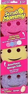 [Scrub Daddy] Scrub Mommy - Dish Scrubber + Non-Scratch Cleaning Sponges Kitchen, Bathroom + Multi-Surface Safe - Dual-Sided Dish Sponges for Scrubbing + Wiping Spills (3 Count) - Online Exclusive