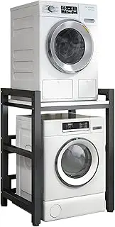 Dryer Stand Height Adjustable Portable Stacking Kit for Front Loader Washing Machine & Tumble Dryer Space-Saving Storage Rack 400KG Load Capacity Over Washing Machine Storage Unit