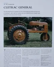 Cleveland Cletrac Tractor Picture Article Sheet Out of Print Farming Wall Art