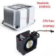New Lenovo 01KP655 Heatsink & 01KR062 CPU Fan for THINKSYSTEM SR590 W/Hard Cage