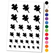 Oak Leaf Solid Temporary Tattoo Water Resistant Set