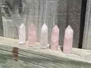 Natural Rose Quartz Point Obelisk Generator