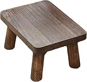 Beatifufu Wooden Foot Stool for Kitchen Rectangle Small Step Stool Solid Design for Home Use for Bathroom and Changing Shoes Smooth Surface Practical and Stable