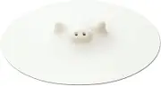 Marna K900 Pig Drop Lid, Large, 8.5 inches (21.5 cm), Silicone/White, Heated/Microwave/Dishwasher Safe
