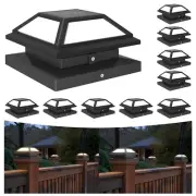 Solar Post Cap Lights, 10 Pack Outdoor Fence Post Cap Lights, Brightness Wate...
