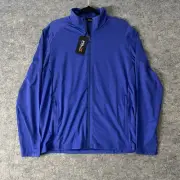 RLX Ralph Lauren Golf Sweater Men’s Medium Nylon Pullover Full Zip NWT $168 Blue
