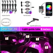 10in1 RGB LED Car Interior Ambient Light 5M Fiber Optic Strip App Music Control (for: BMW)