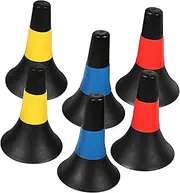 POPETPOP 6Pcs Agility Cones for Soccer Training Football Markers Durable Pe Material for Skill Development and Team Drills for Outdoor Sports Activities