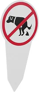 Milisten Weatherproof Dog Waste Cleanup Sign Decorative No Pooping Sign for Outdoor Lawn Park and Public Areas Easy Installation Message for Pet Owners