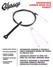ODYSSEY Linear Quikslic Kable Brake Cable BMX Brake Black Bike Bicycles