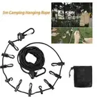 Travel Outdoor Camping Clothesline Rope Peg Washing Portable Clothes Line Airer`