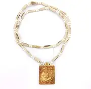 [BRIJ HAAT] Wooden Hanuman ji locket with Tulsi Kanthi Mala @4cm For Unisex Adult, standard, Tulsi mala, No Gemstone