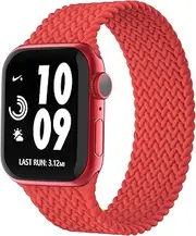 [Adepoy] Silicone Solo Loop Bands Compatible with Apple Watch Band 38mm 40mm 41mm 42mm 44mm 45mm, Stretchy Silicone Braided Elastic Sport Strap Compatible for iWatch Series 7/6/5/4/3/2/1/SE