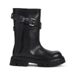[Moschino] Moschino-Black Leather Boots-Donna 37 IT