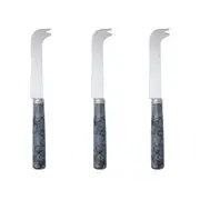 3x Davis & Waddell Nuvolo Marble Cheese/Pate Knife Spreader Slicer 19x3cm Grey