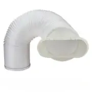 Window exhaust hose & window nozzle adapter for mobile air conditioning systems
