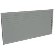 ProtectorAl 1001 - 2000 x 300 - 1000mm Palladium Silver Horizontal 5mm Overlap Aluminium Welded Louver Panel