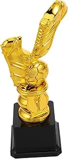 MOBUTOFU Football Trophy Soccer Football Mini Football Golden Soccer Commemoration Trophy Soccer Award for Fans Trophy Soccer Electroplated Soccer Trophy Plastic re-usable