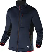 Diadora Utility Techno Polar, workwear fleece jacket , color: Dark Blue/Black/Red , size: M
