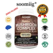 2600mg Lions Mane Mushroom Complex Supplement Memory | Brain Nootropic | Focus