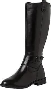 [Tamaris] Women's 8-85503-41 Leather Comfort Fit Interchangeable Footbed Classic Long Shaft Boots Flat Knee High