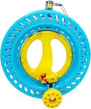 emma kites Lockable Kite Reel Winder 8.7inches(Dia) Macaron Blue with 120lb Line Smooth Rotation Ball Bearing Tool for Single Line Kite Flying Inflatable Delta Octopus Another Big Knob