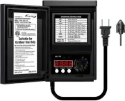 200W Outdoor Low Voltage Transformer - Weatherproof Power Pack with Sensor
