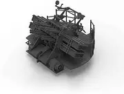 YZ700001B 1/700 Model Upgrade Parts Royal Navy 2-pounder Gun "Pom-Pom" Octuple Mount Without Shield Type B