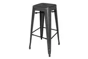 Bolero High Metal Bar Stools Black (Pack of 4)