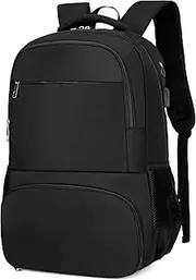 Usinynia Lunch Backpack 15.6 Inch Anti Theft Laptop Backpack with USB Port Waterproof Large Travel Backpack with Lunch Box Portable College Computer Backpacks for Men Women