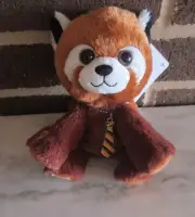 Build-A-Bear Mini Beans Red Panda 7 "Plush- Medal Necktie Charm Necklace
