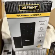 Defiant Slim Matte Black Electronic Touchpad Deadbolt