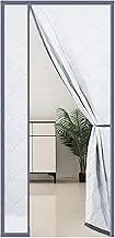 Door Curtain, Magnetic Thermal Insulated Door Curtain with Hook and Loop Strap, Side Opening Winter Door Curtain with Storage Buckle, Blanket Insulation(100 * 210cm/39 * 83in)