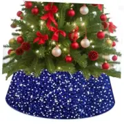 Christmas Tree Collar 28.8 inch Sequins Xmas Tree Ring 28.8 Inches Royal Blue