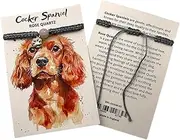 VIE The Pawstone Collection Wristlet, Cocker Spaniel, Rose Quartz