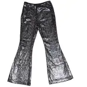 NWT Anthropologie Joni reptile print flare retro inspired pants size 4