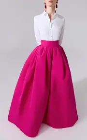 [Carolina Herrera] Icon Pearl-Buttoned Cotton-Blend Shirt