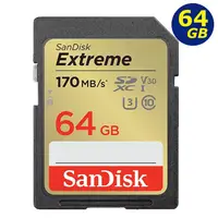 在飛比找蝦皮商城優惠-SanDisk 64GB 64G SD Extreme 17