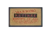 Solemate Retiree Knows 40x70cm Themed Stylish Durable Outdoor Front Doormat
