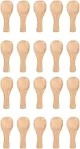 Voniecop Short Handle 20 Packets of Small Wooden Spoon, Perfect for Small Jars of Jam, Spices, Condiments, Seasonings